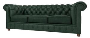 Sötétzöld bársony kanapé 230 cm Cambridge – Ropez