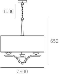 Cosmolight glamour modern függeszték atlanta fehér arany cosp05797au-wh