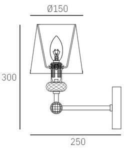 Cosmolight modern fali lámpa doha fehér nikkel cosw01292ni-wh