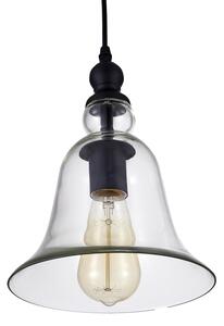 Cosmolight klasszikus skandináv függeszték paris fekete átlátszó cosp01789bk