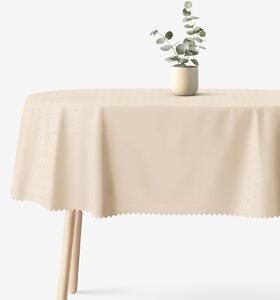 Goldea ünnepi ovális teflonos terítő - pezsgő színű alapon fényes négyzetek 140 x 240 cm