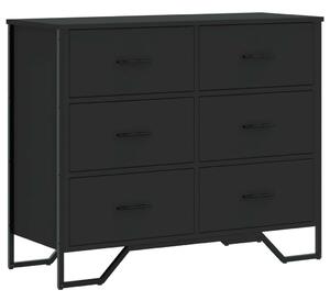 VidaXL fekete szerelt fa Komód 91 x 35,5 x 74,5 cm