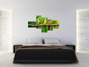 Modern kép - papagájok (150x85cm)