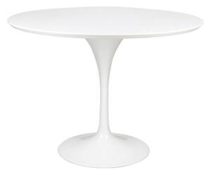 King Home Tulip Premium Kerek Étkezőasztal MDF Fehér Fényes