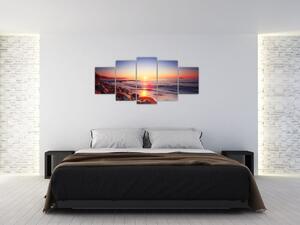 Modern kép - naplemente a tenger felett (150x70cm)