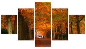Kép - utazás, keresztül, erdő, ősszel (125x70cm)
