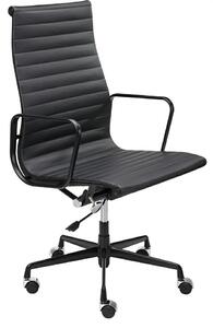 King Home Aeron Prestige Plus Valódi Bőr Irodai Szék Fekete