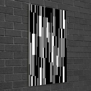 Üvegkép nyomtatás Fekete-fehér vonalak