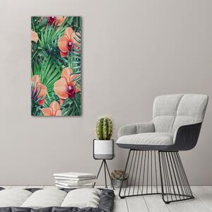 Egyedi vászonkép Orchid és pálmák