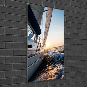 Üvegkép falra Yacht a tengeren