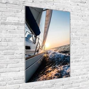 Üvegkép falra Yacht a tengeren