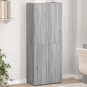VidaXL szürke sonoma színű szerelt fa irattartó szekrény 60x32x153 cm