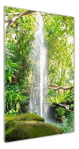 Üvegfotó Vízesés a dzsungelben