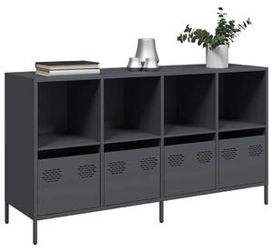 VidaXL antracit hidegen hengerelt acél tálalószekrény 135x39x73,5 cm