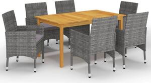 7 részes szürke kerti étkezőgarnitúra