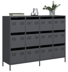 VidaXL antracit hidegen hengerelt acél tálalószekrény 135x39x103,5 cm
