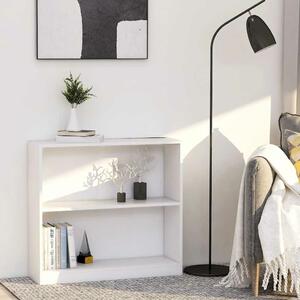 VidaXL fehér szerelt fa könyvespolc 80x24x75 cm