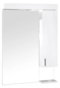 KARINA 55/65/75 cm széles fali fürdőszobai tükrös szekrény integrált LED világítással, MDF polcokkal