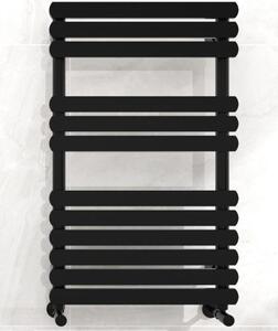 AREZZO DESIGN FLAT BLACK 500x800 mm egyenes törölközőszárító radiátor, matt fekete