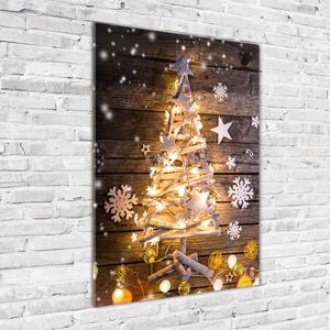 Egyedi üvegkép Karácsonyfa világít