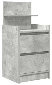 VidaXL 2 db betonszürke éjjeliszekrények 2 fiókkal 38x34x80 cm