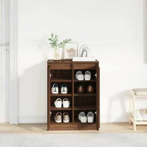 VidaXL barna tölgyszínű szerelt fa cipősszekrény 57x34x76 cm