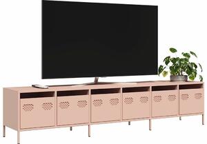 VidaXL rózsaszín hidegen hengerelt acél TV-szekrény 202x39x43,5 cm