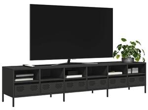 VidaXL fekete hidegen hengerelt acél TV-szekrény 202 x 39 x 43,5 cm