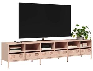 VidaXL rózsaszín hidegen hengerelt acél TV-szekrény 202x39x43,5 cm