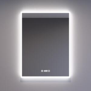 Welland Luxury-Line G770 LED tükör - fényerő + színhőfok állítás + páramentesítő + óra - 60 x 80 cm