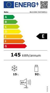Beko Hűtő egyajtós beépíthető BU1154N