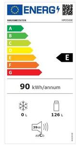 Hausmeister HM3500E Egyajtós hűtőszekrény, 126L, M:84.5, E energiaosztály