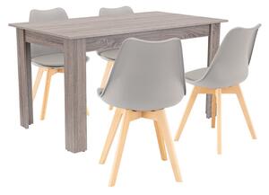 Zara 4+1 étkező garnitúra szürke-yorki tölgy