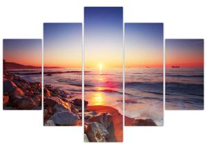 Modern kép - naplemente a tenger felett (150x105cm)