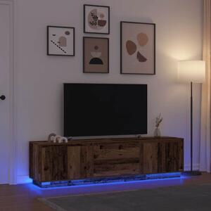 VidaXL antik fa színű TV-szekrény LED-lámpákkal 193,5x41x50 cm