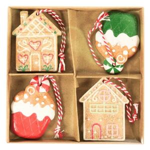 4 db-os karácsonyi dísz szett WINTER SWEETS 6 cm