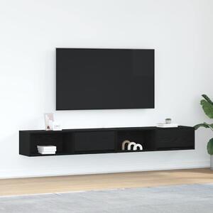 VidaXL 2 db fekete tölgy színű szerelt fa TV-szekrény 100x31x25,5cm