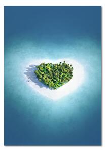 Üvegfotó Beach szív alakú