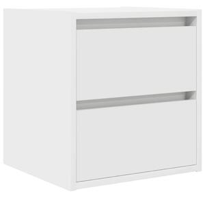 VidaXL 2 db fehér falra szerelhető éjjeliszekrény 38x34x40 cm