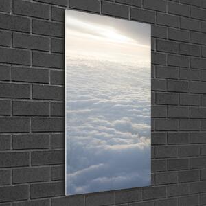 Üvegfotó Flight a felhők felett