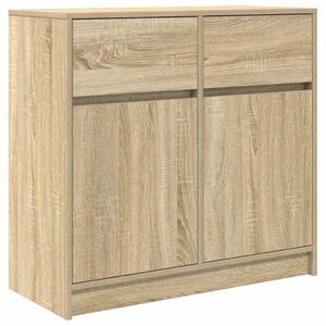 VidaXL sonoma tölgy szerelt fa tálalószekrény fiókos 80x34x76 cm