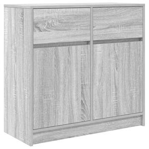 VidaXL szürke sonoma szerelt fa tálalószekrény fiókos 80x34x76 cm