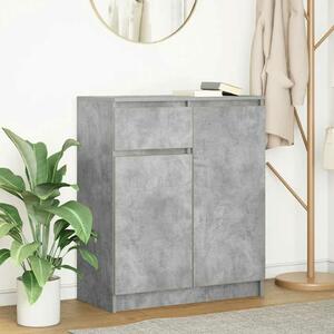 VidaXL betonszürke szerelt fa tálalószekrény fiókos 71x35x84 cm