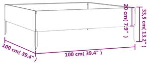 VidaXL corten acél kerti magaságyás 100x100x33,5 cm