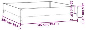 VidaXL corten acél kerti magaságyás 100 x 100 x 18,5 cm