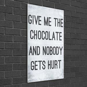 Üvegkép falra Give csokoládé
