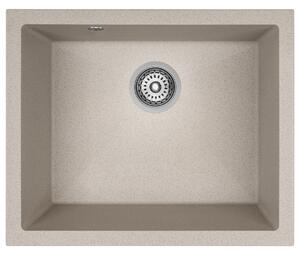 Laveo Ibiza, 1 kamrás gránit mosogató 560x460x220 mm, bézs, LAV-SBI_410U