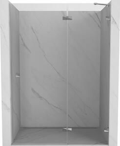 Mexen, Mexen Lunar jobbos zsanéros zuhanyajtó 130 cm, átlátszó, króm - 834-130-000-01-00-P
