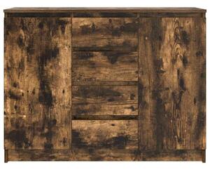 VidaXL füstölt tölgy szerelt fa tálalószekrény fiókos 100,5x35x76 cm