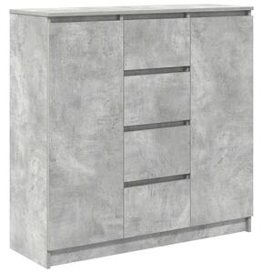 VidaXL betonszürke szerelt fa tálalószekrény fiókos 100,5x35x98,5 cm